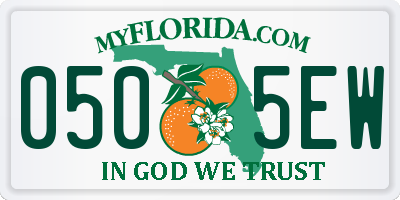 FL license plate 0505EW