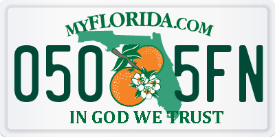 FL license plate 0505FN