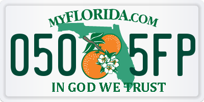 FL license plate 0505FP