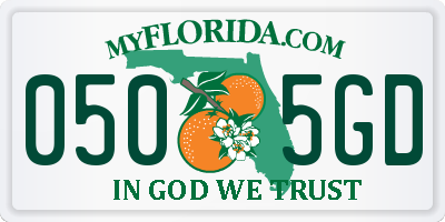 FL license plate 0505GD