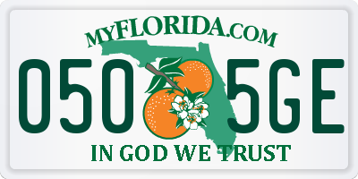 FL license plate 0505GE