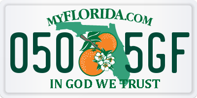 FL license plate 0505GF