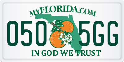 FL license plate 0505GG