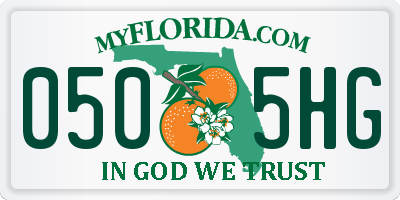 FL license plate 0505HG