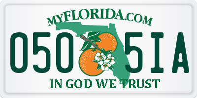 FL license plate 0505IA