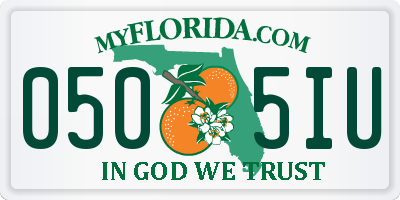 FL license plate 0505IU