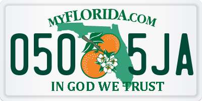 FL license plate 0505JA