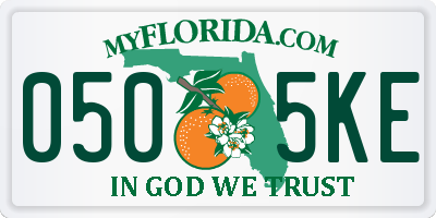 FL license plate 0505KE