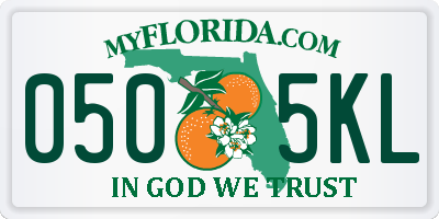 FL license plate 0505KL