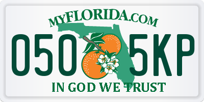 FL license plate 0505KP
