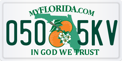 FL license plate 0505KV