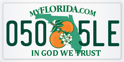 FL license plate 0505LE