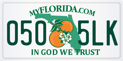 FL license plate 0505LK