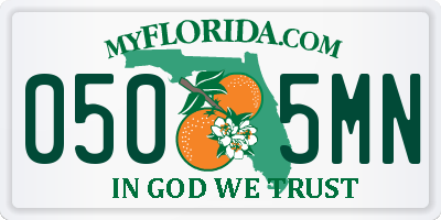 FL license plate 0505MN
