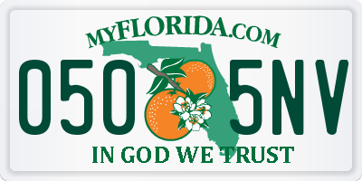 FL license plate 0505NV