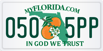 FL license plate 0505PP