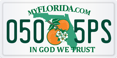 FL license plate 0505PS