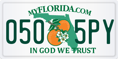FL license plate 0505PY