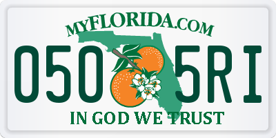 FL license plate 0505RI
