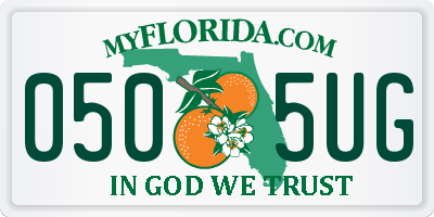 FL license plate 0505UG