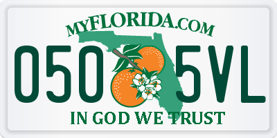 FL license plate 0505VL