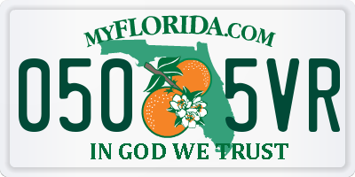FL license plate 0505VR