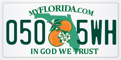 FL license plate 0505WH
