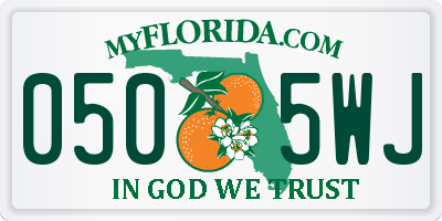 FL license plate 0505WJ