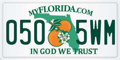 FL license plate 0505WM