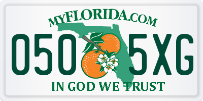 FL license plate 0505XG