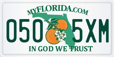 FL license plate 0505XM