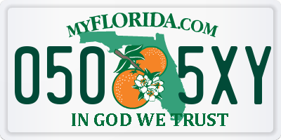 FL license plate 0505XY