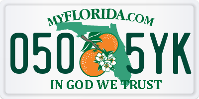 FL license plate 0505YK