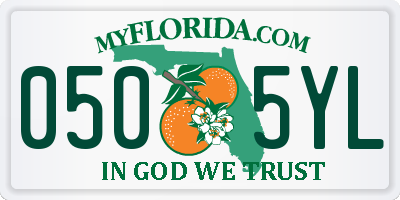 FL license plate 0505YL