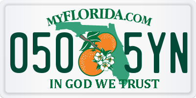 FL license plate 0505YN