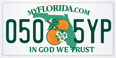 FL license plate 0505YP