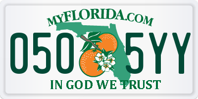 FL license plate 0505YY