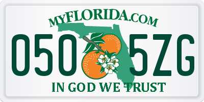 FL license plate 0505ZG