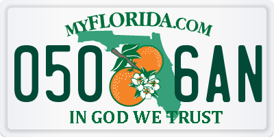FL license plate 0506AN