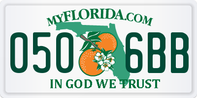 FL license plate 0506BB