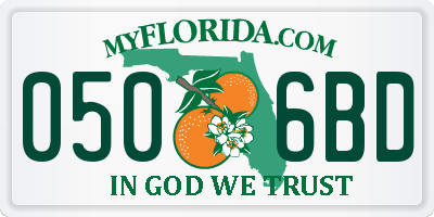 FL license plate 0506BD