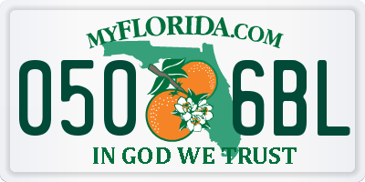 FL license plate 0506BL