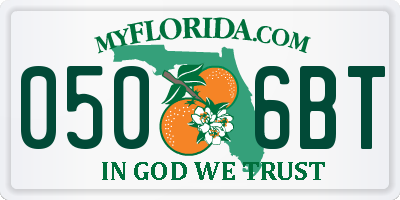 FL license plate 0506BT