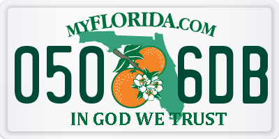 FL license plate 0506DB