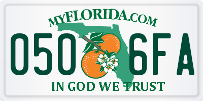 FL license plate 0506FA