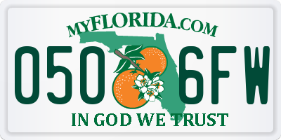 FL license plate 0506FW