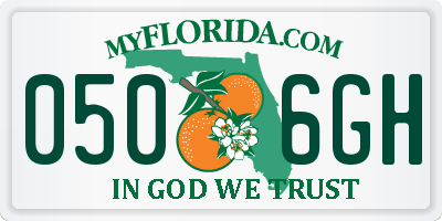 FL license plate 0506GH