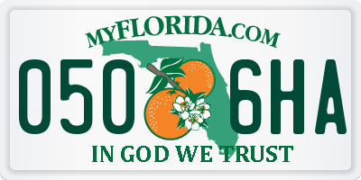 FL license plate 0506HA