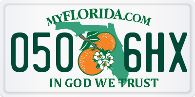 FL license plate 0506HX