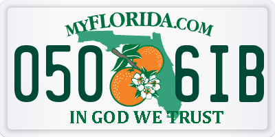 FL license plate 0506IB